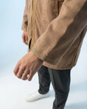 Longline Beige Hooded Coat