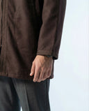 Longline Brown Hooded Coat